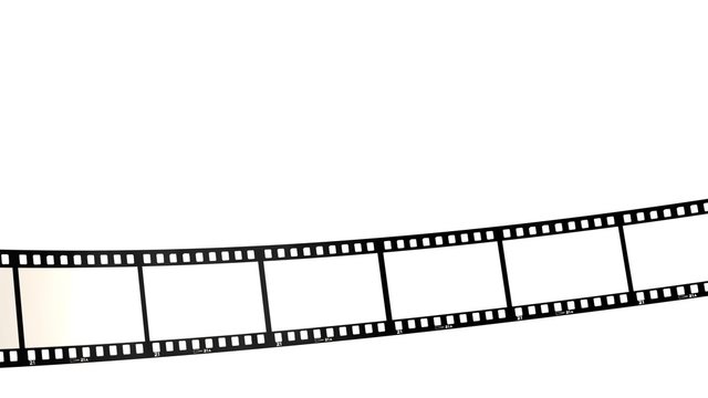 movie filmstrip isolated on white