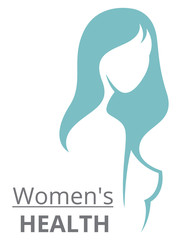 Vector silhouette of a beautiful woman template logo or an abstr