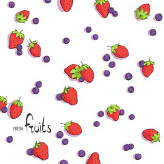 Berries on a white background