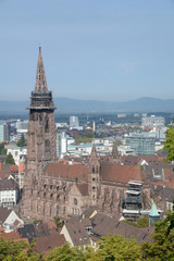 Obraz premium Freiburg mit Münster