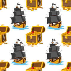 Sewing fabric with Seamless pattern for design surface Treasure chest ...