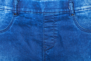 Detail of  blue jeans