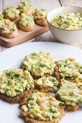  burger of quinoa with guacamole