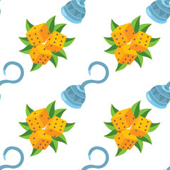 Seamless pattern for design surface Hook arm.