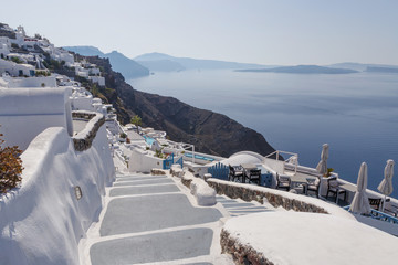 view on caldera of Santorini from Oia
