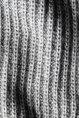 Close-up of knitted wool texture.