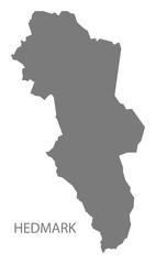 Hedmark Norway Map grey