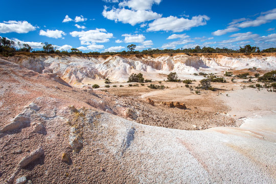 Eroded cliffs at Buckley's Breakaway near Wave Rock in Western Australia