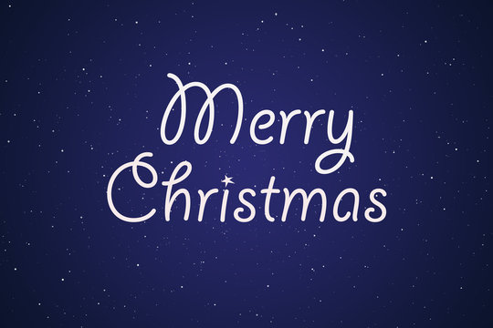 Christmas card. Merry christmas typography, handwriting. Holiday message