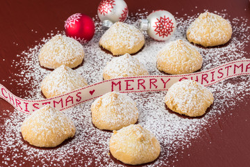 Christmas raspberry filled butter cookies.