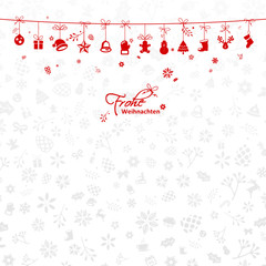 Weihnachtskarte mit Anhängern