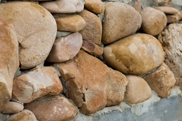 shapeless stones wall