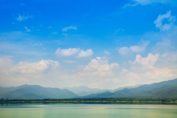 Beautiful landscape on mountain with nice sky