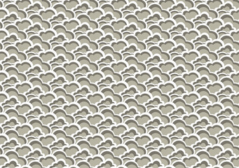 Seamless texture of cartoon clouds. Illustration for design. Vector illustration for invitation cards. It can be used as Wedding Invitations Cards