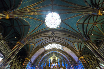 Obraz premium Notre Dame basilica, Montreal, Quebec, Canada