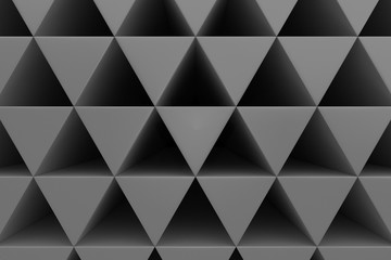 Wall of plastic prisms