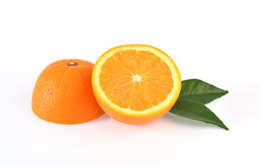 Orange fruit isolated on white background