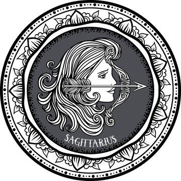 Detailed pisces in aztec style