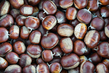Autumn chestnuts detail