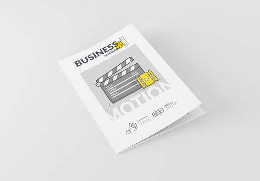 Film and TV Booklet Layout with Cartoon Style Elements