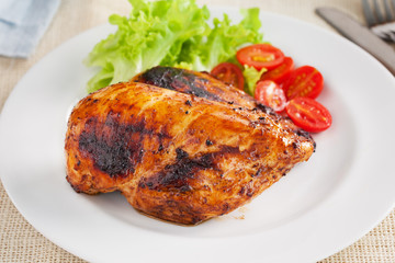 grilled chicken with vegetable