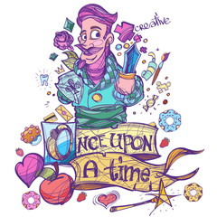 Obraz premium Jack of clubs in pastel Goth style.