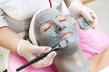 process of massage and facials in beauty salon