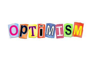 Optimism word concept.