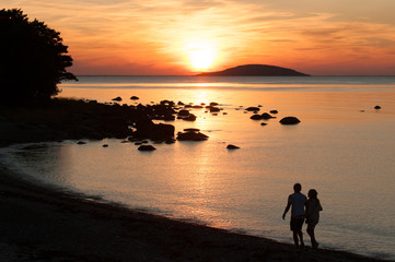Fototapeta premium klapperstensstranden, Horns kustväg, norra Öland