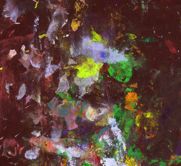 Abstract watercolor hand made painting on black background 
