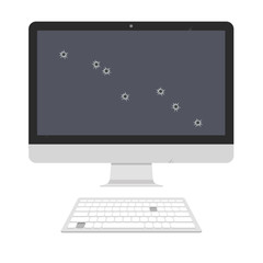 Footprints on screen