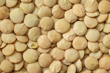 Close up of raw lentils