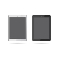 Modern, realistic tablets, isolated on white background. Vector