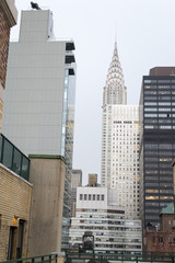 Chrysler building from a rooftop bar