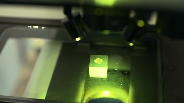 Metal element being scanned in industry