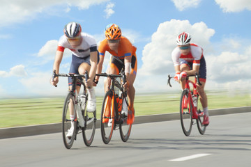 Racing Cyclists, Motion Blur