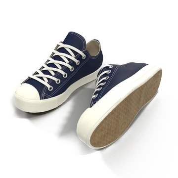 Convenient For Sports Mens Sneakers. Presented On A White. 3D Illustration