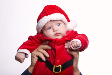cute baby with santa costume