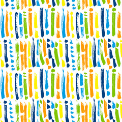 Ink abstract seamless pattern. Background with artistic strips 