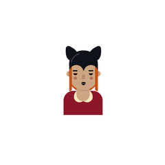 People character. Girl vector avatar.