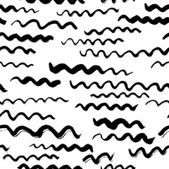 Vector seamless pattern with waves. Abstract background