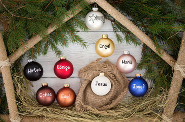 Weihnachtskrippe Christbaumschmuck