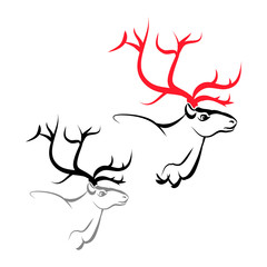 Deer head logo vector