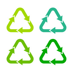 Obraz premium Recycling green arrows symbol