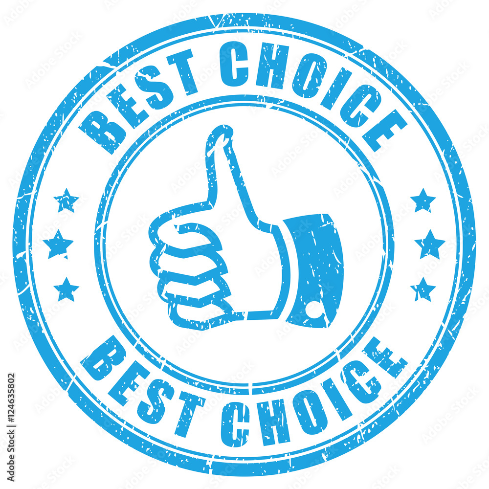 Canvas Prints Best choice thumb rubber stamp