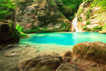 Naklejka premium Beautiful waterfall in Spain, Navarra
