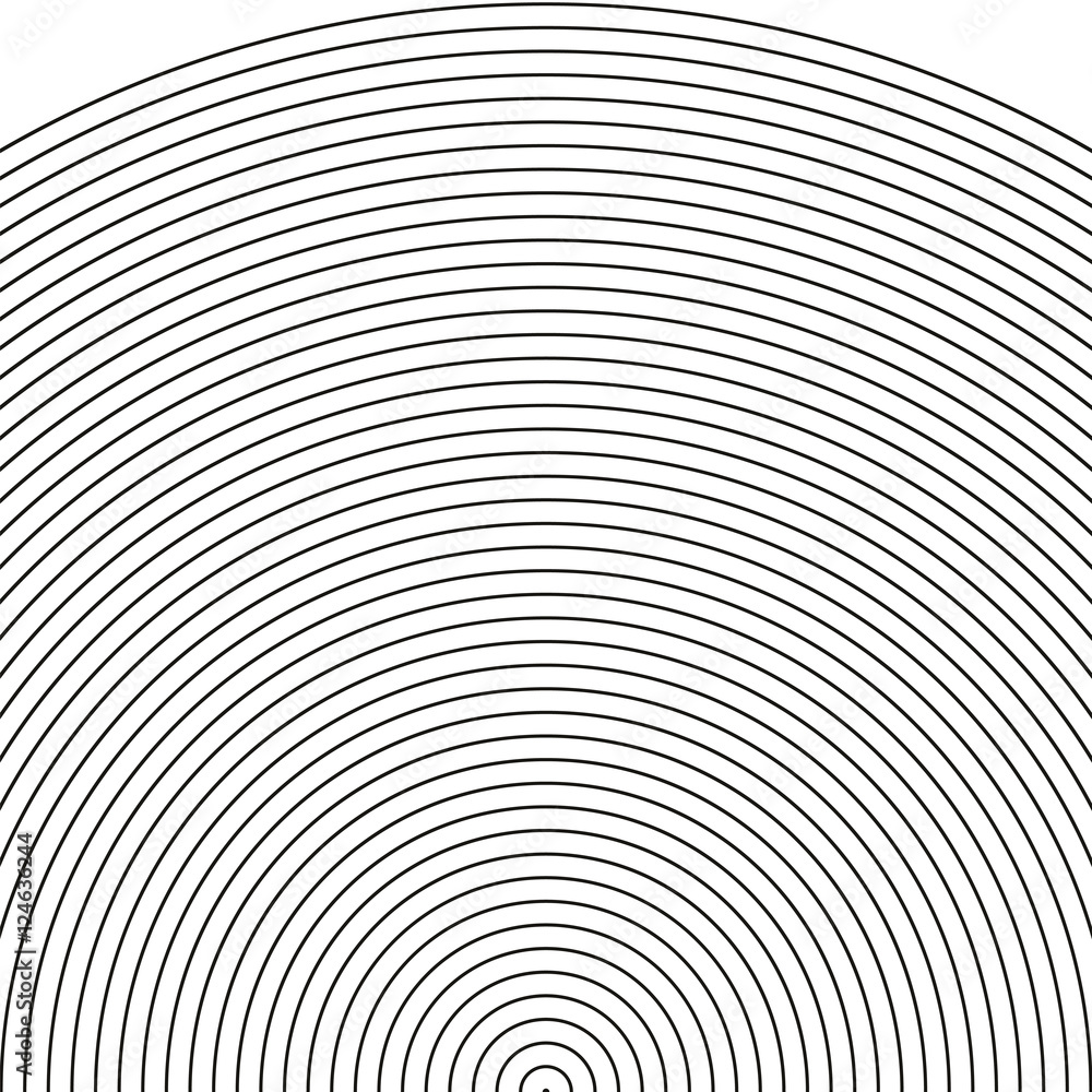 Poster set arc - sonar, sector of circle,Circle pattern with dynamic, irregular lines. Geometric circular pattern with radiating, converging circles  vector