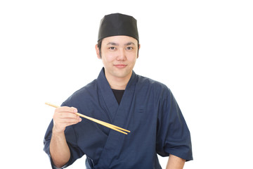 笑顔の料理人