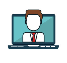 social media concept flat icons vector illustration design