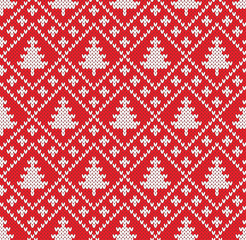Christmas Fairisle Sweater. Seamless Knitting Pattern